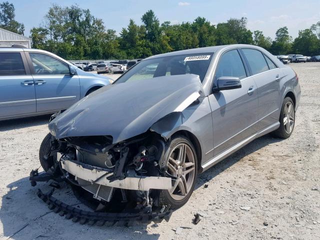 WDDHF8JB4DA736820 - 2013 MERCEDES-BENZ E 350 4MAT GRAY photo 2