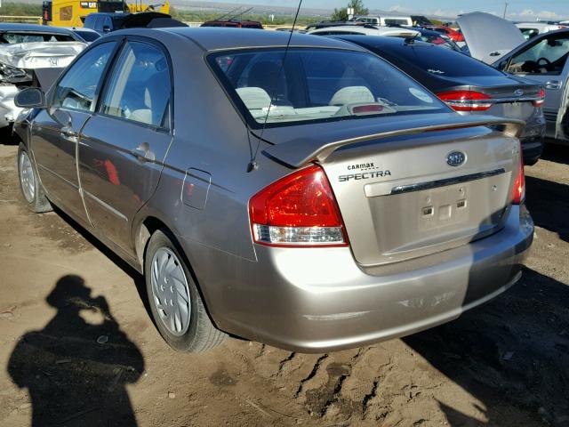 KNAFE121X75467783 - 2007 KIA SPECTRA EX TAN photo 3