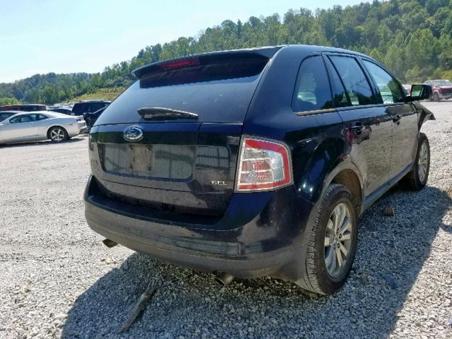 2FMDK38C07BB28190 - 2007 FORD EDGE SEL BLACK photo 4