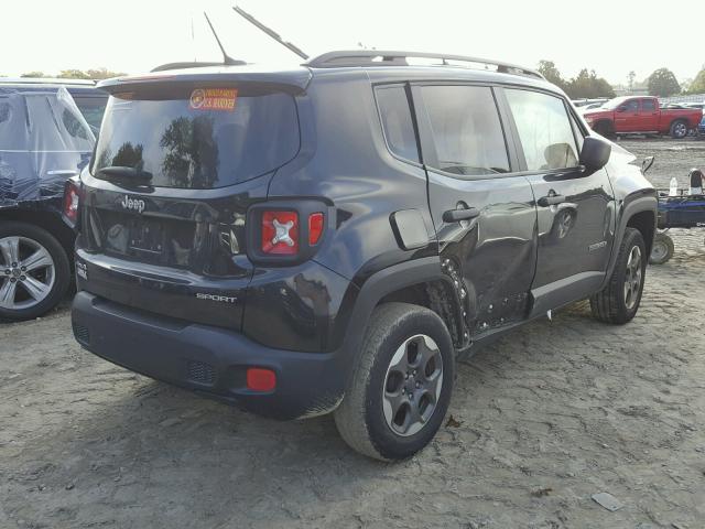 ZACCJBAB5HPG12660 - 2017 JEEP RENEGADE S BLACK photo 4