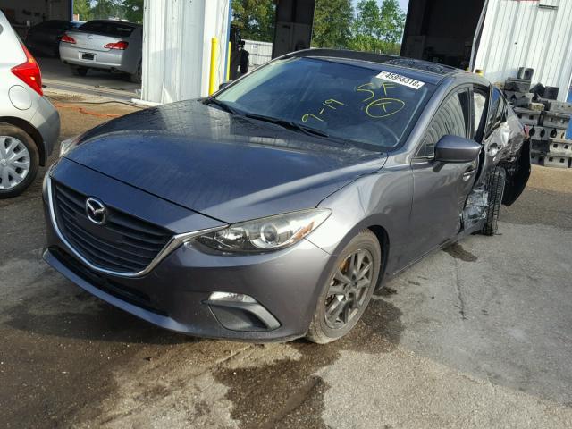 JM1BM1V76E1106043 - 2014 MAZDA 3 TOURING GRAY photo 2