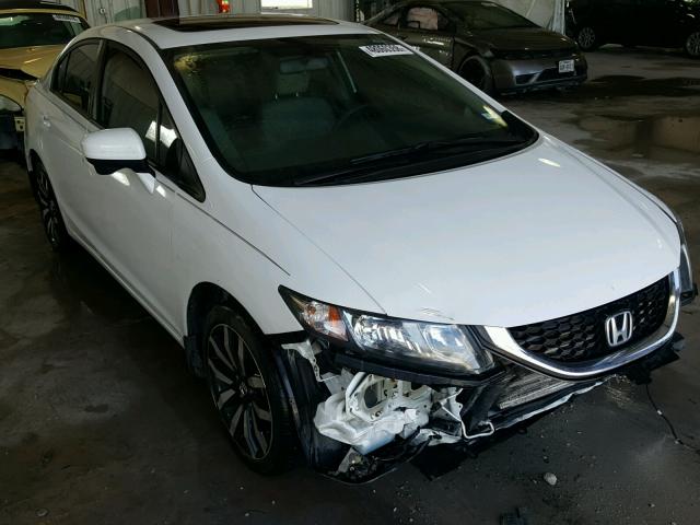 19XFB2F92FE000572 - 2015 HONDA CIVIC EXL WHITE photo 1