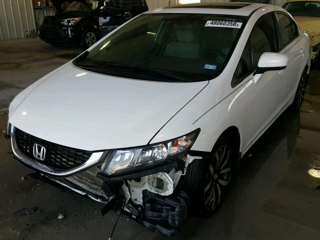 19XFB2F92FE000572 - 2015 HONDA CIVIC EXL WHITE photo 2