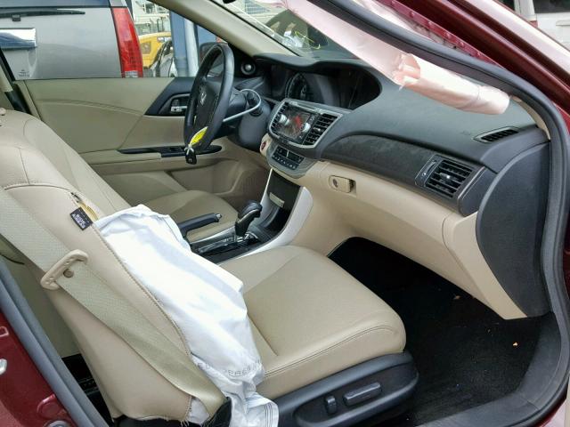 1HGCR2F89EA009990 - 2014 HONDA ACCORD EXL MAROON photo 5