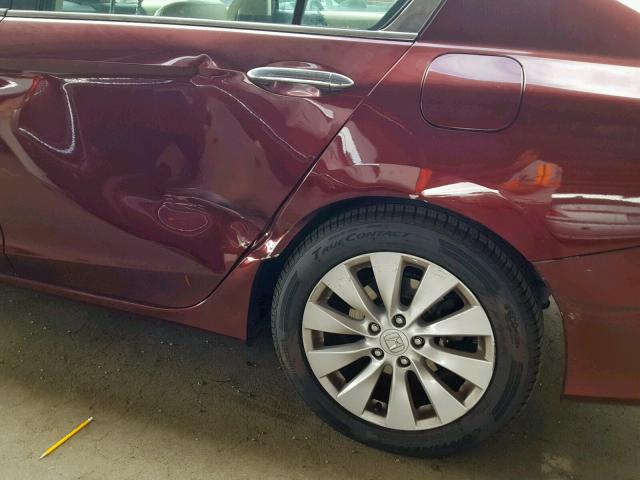 1HGCR2F89EA009990 - 2014 HONDA ACCORD EXL MAROON photo 9