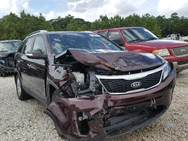 5XYKT4A70FG547954 - 2015 KIA SORENTO LX MAROON photo 1