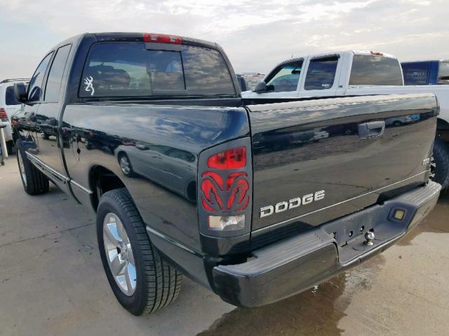 1D7HA18D14S673490 - 2004 DODGE RAM 1500 S BLACK photo 3