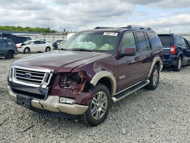 1FMEU74816UA84409 - 2006 FORD EXPLORER E BURGUNDY photo 2