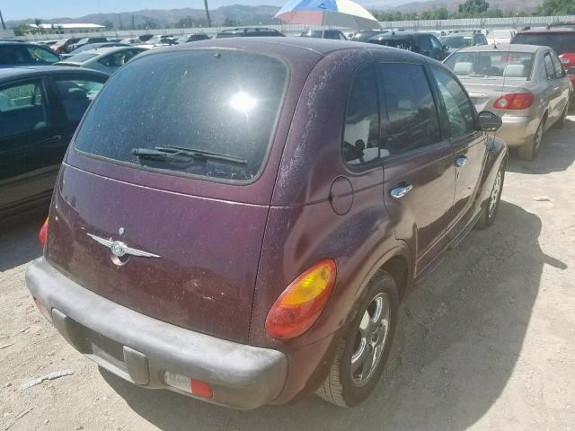 3C8FY68B12T277093 - 2002 CHRYSLER PT CRUISER BURGUNDY photo 4