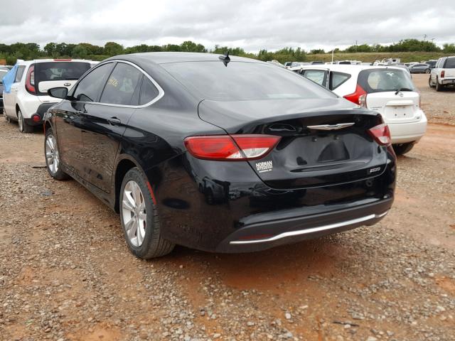 1C3CCCAB0FN683324 - 2015 CHRYSLER 200 LIMITE BLACK photo 3