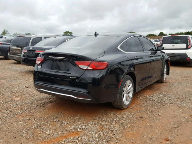 1C3CCCAB0FN683324 - 2015 CHRYSLER 200 LIMITE BLACK photo 4