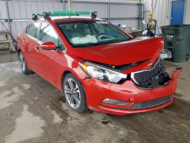 KNAFX4A81G5473708 - 2016 KIA FORTE EX RED photo 1