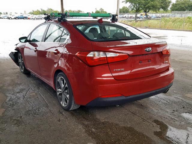 KNAFX4A81G5473708 - 2016 KIA FORTE EX RED photo 3