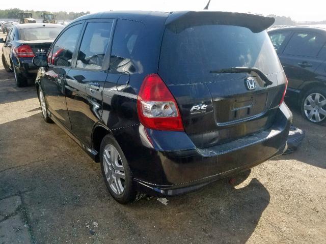 JHMGD38648S072167 - 2008 HONDA FIT SPORT BLACK photo 3