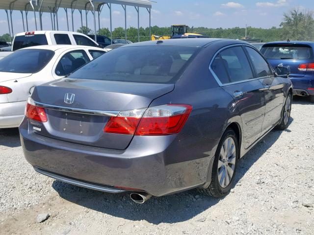 1HGCR2F87DA180123 - 2013 HONDA ACCORD EXL GRAY photo 4