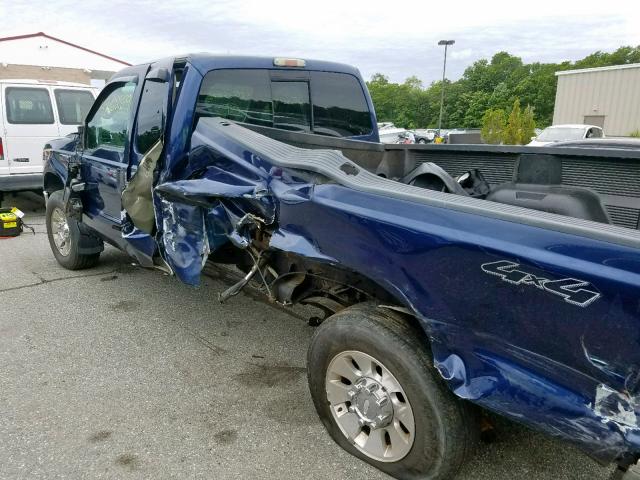 1FTWX31R28EA33486 - 2008 FORD F350 SRW S BLUE photo 9