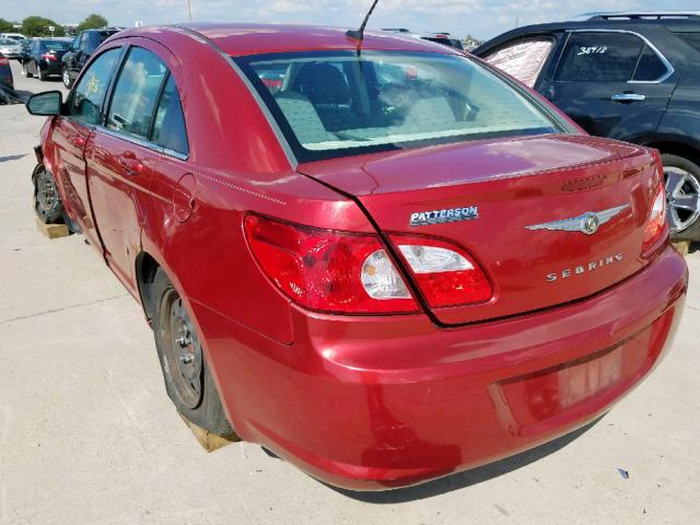 1C3LC46K88N292505 - 2008 CHRYSLER SEBRING LX RED photo 3