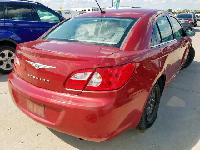 1C3LC46K88N292505 - 2008 CHRYSLER SEBRING LX RED photo 4