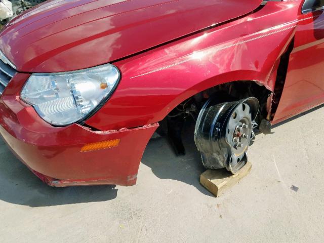 1C3LC46K88N292505 - 2008 CHRYSLER SEBRING LX RED photo 9