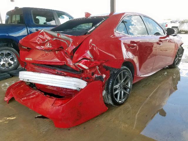 JTHBA1D2XG5003037 - 2016 LEXUS IS 200T RED photo 4