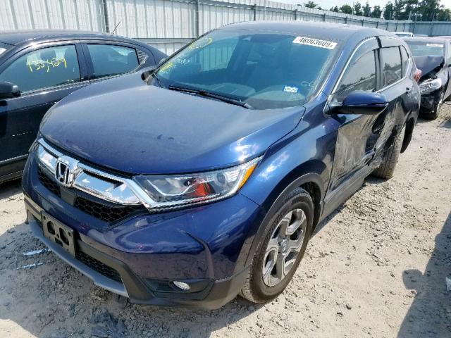 2HKRW1H86HH509305 - 2017 HONDA CR-V EXL BLUE photo 2