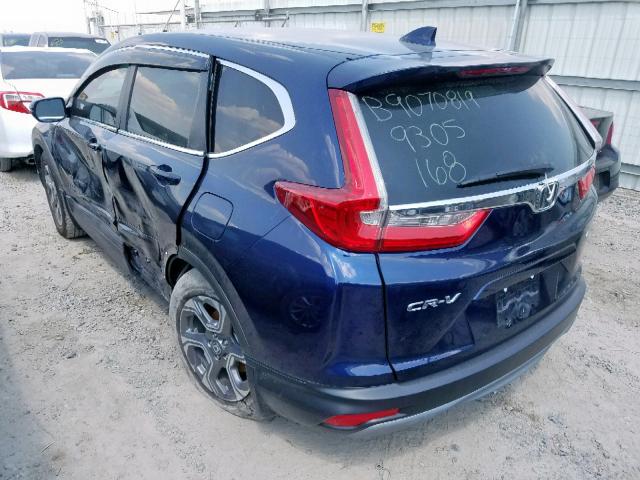 2HKRW1H86HH509305 - 2017 HONDA CR-V EXL BLUE photo 3