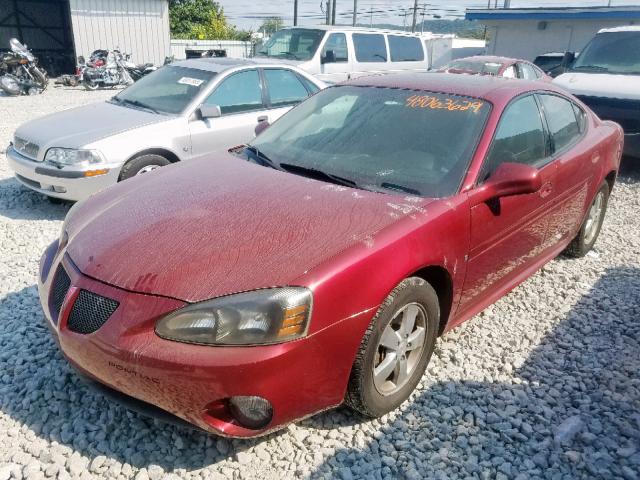 2G2WP552081137800 - 2008 PONTIAC GRAND PRIX BURGUNDY photo 2