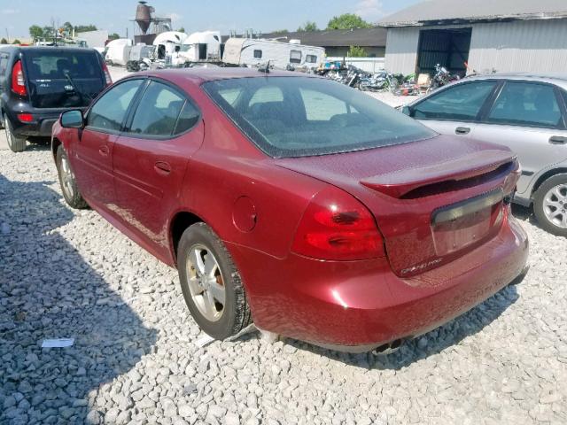 2G2WP552081137800 - 2008 PONTIAC GRAND PRIX BURGUNDY photo 3