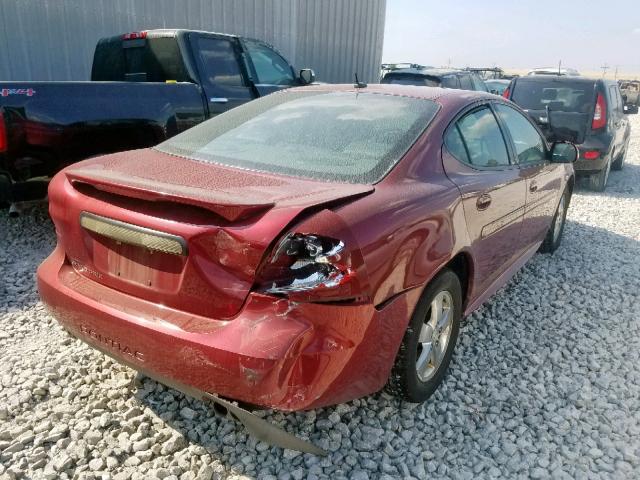 2G2WP552081137800 - 2008 PONTIAC GRAND PRIX BURGUNDY photo 4