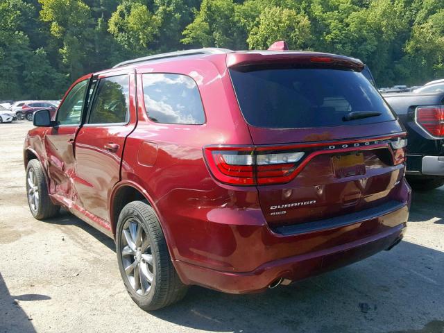 1C4RDJDG1HC643847 - 2017 DODGE DURANGO GT RED photo 3