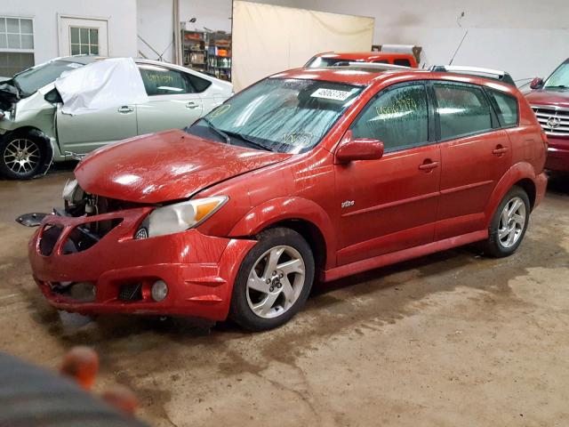 5Y2SL65838Z410588 - 2008 PONTIAC VIBE RED photo 2