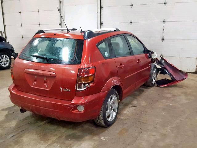 5Y2SL65838Z410588 - 2008 PONTIAC VIBE RED photo 4