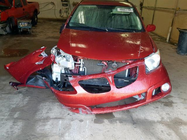 5Y2SL65838Z410588 - 2008 PONTIAC VIBE RED photo 7