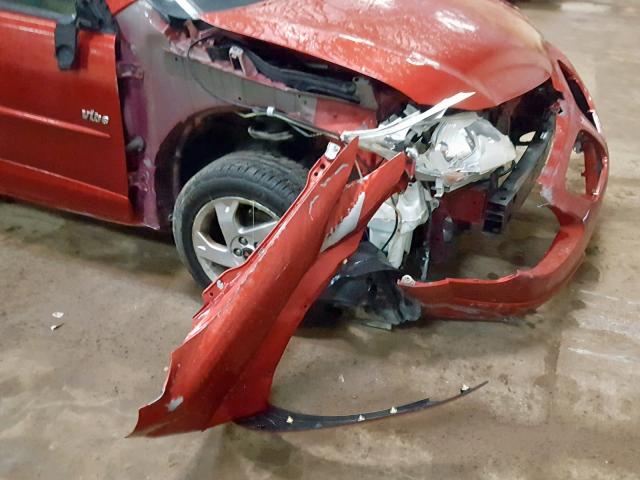 5Y2SL65838Z410588 - 2008 PONTIAC VIBE RED photo 9