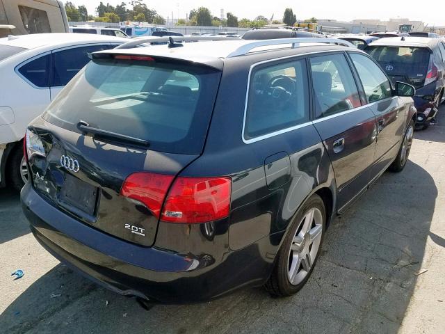 WAUKF78E98A027250 - 2008 AUDI A4 2.0T AV BLACK photo 4