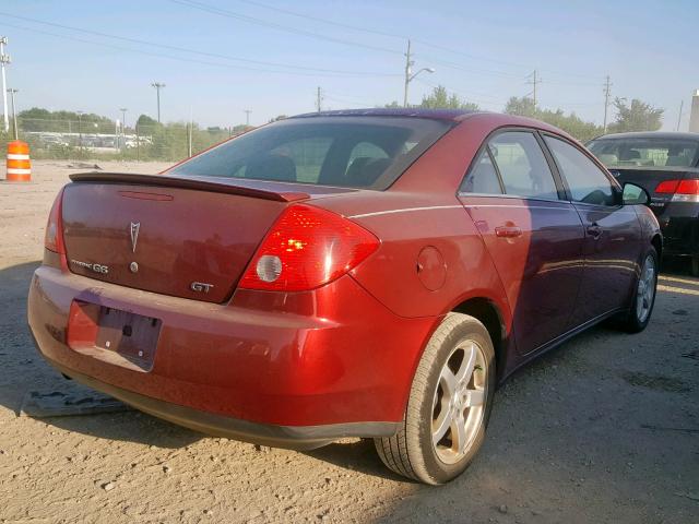 1G2ZH57N394108721 - 2009 PONTIAC G6 GT RED photo 4