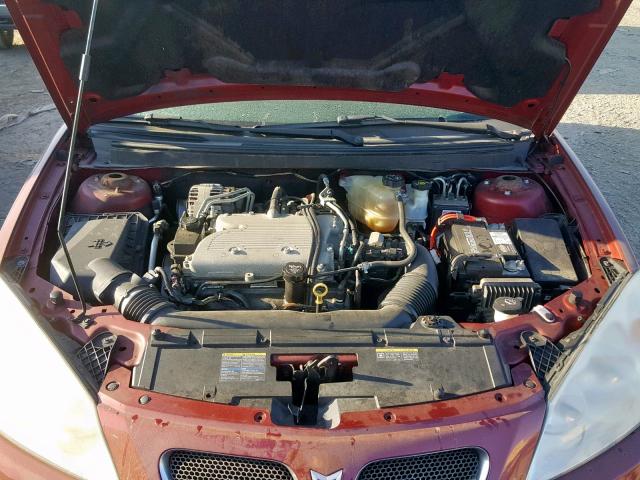 1G2ZH57N394108721 - 2009 PONTIAC G6 GT RED photo 7