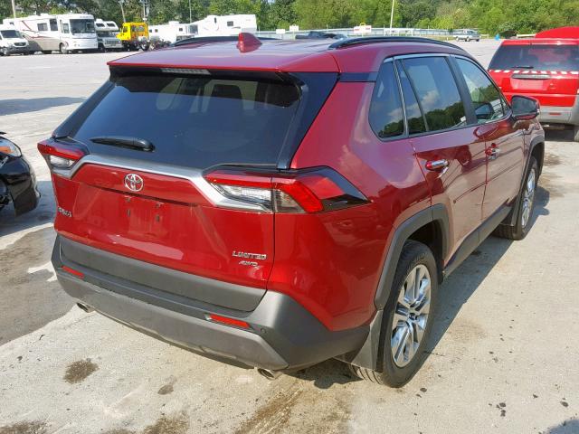 2T3N1RFV6KC016651 - 2019 TOYOTA RAV4 LIMIT MAROON photo 4