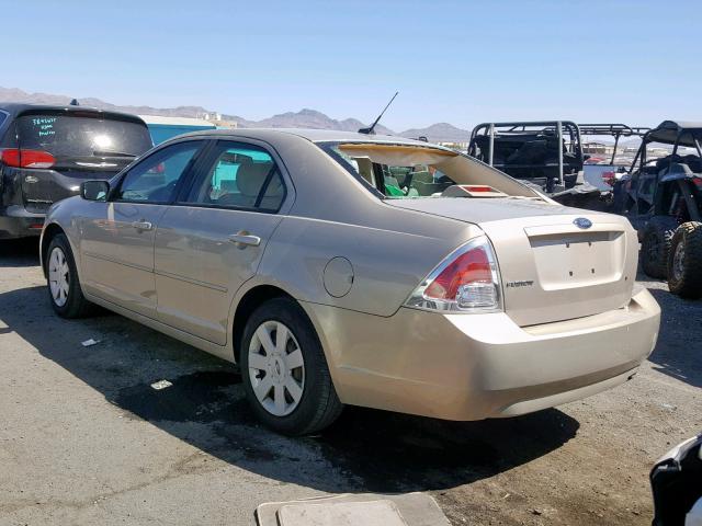 3FAHP06ZX8R190086 - 2008 FORD FUSION S TAN photo 3