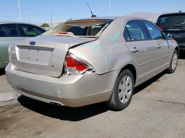 3FAHP06ZX8R190086 - 2008 FORD FUSION S TAN photo 4