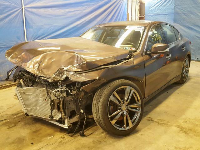 JN1BV7AR5FM415898 - 2015 INFINITI Q50 BASE BROWN photo 2