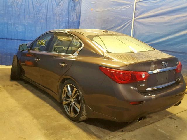 JN1BV7AR5FM415898 - 2015 INFINITI Q50 BASE BROWN photo 3