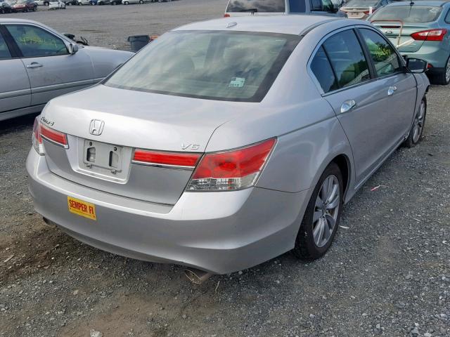 1HGCP3F87BA014757 - 2011 HONDA ACCORD EXL SILVER photo 4