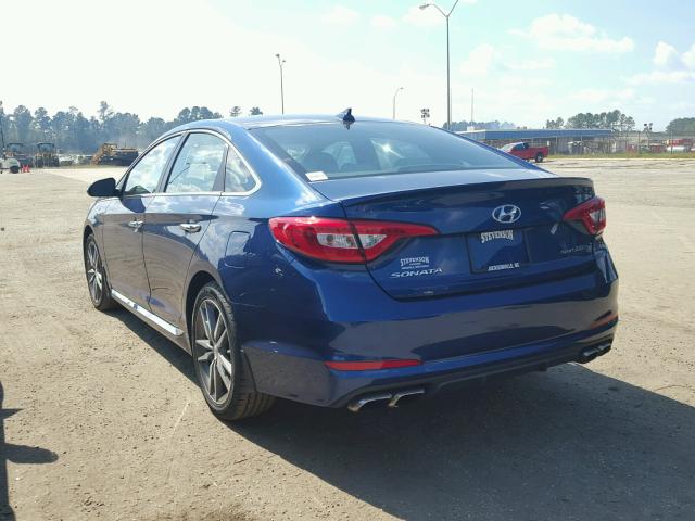 5NPE34AB8FH133640 - 2015 HYUNDAI SONATA SPO BLUE photo 3