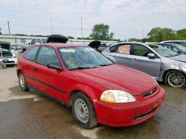 2HGEJ6326VH100532 - 1997 HONDA CIVIC CX RED photo 1