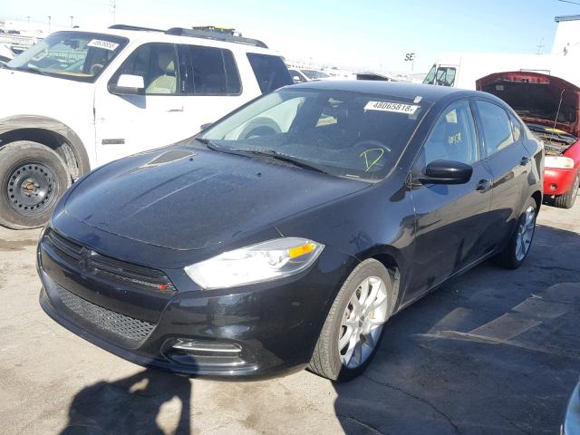 1C3CDFBH9DD235412 - 2013 DODGE DART SXT BLACK photo 2