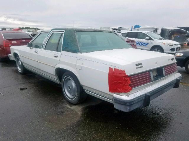 1MEBP95F6FZ615581 - 1985 MERCURY GRAND MARQ WHITE photo 3