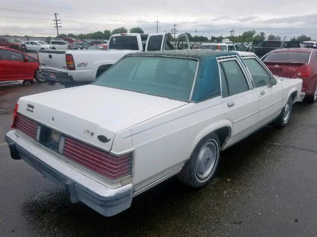 1MEBP95F6FZ615581 - 1985 MERCURY GRAND MARQ WHITE photo 4