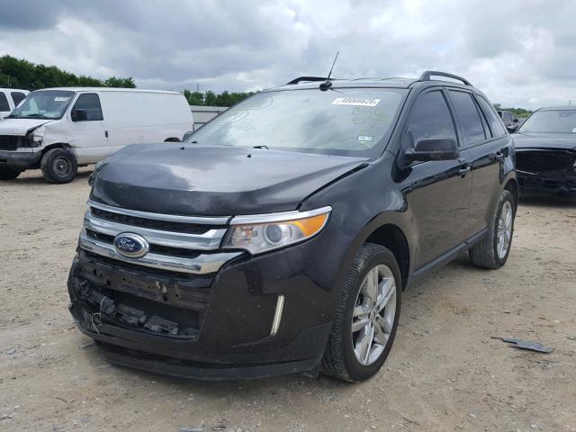 2FMDK3JC8EBB46539 - 2014 FORD EDGE SEL BLACK photo 2