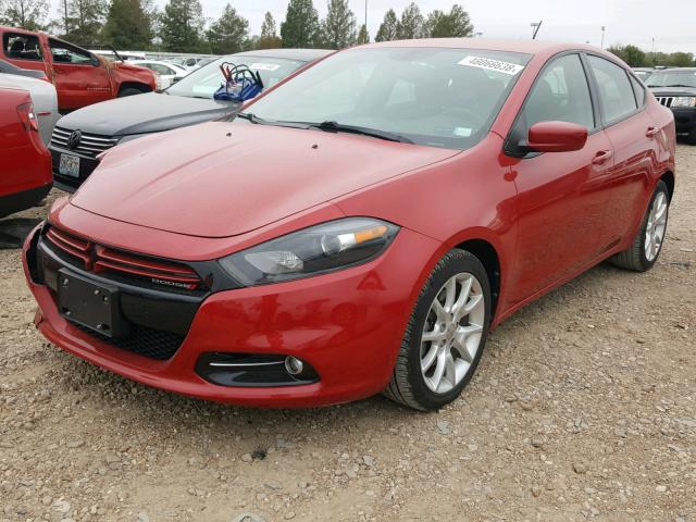 1C3CDFBH0DD136042 - 2013 DODGE DART SXT RED photo 2